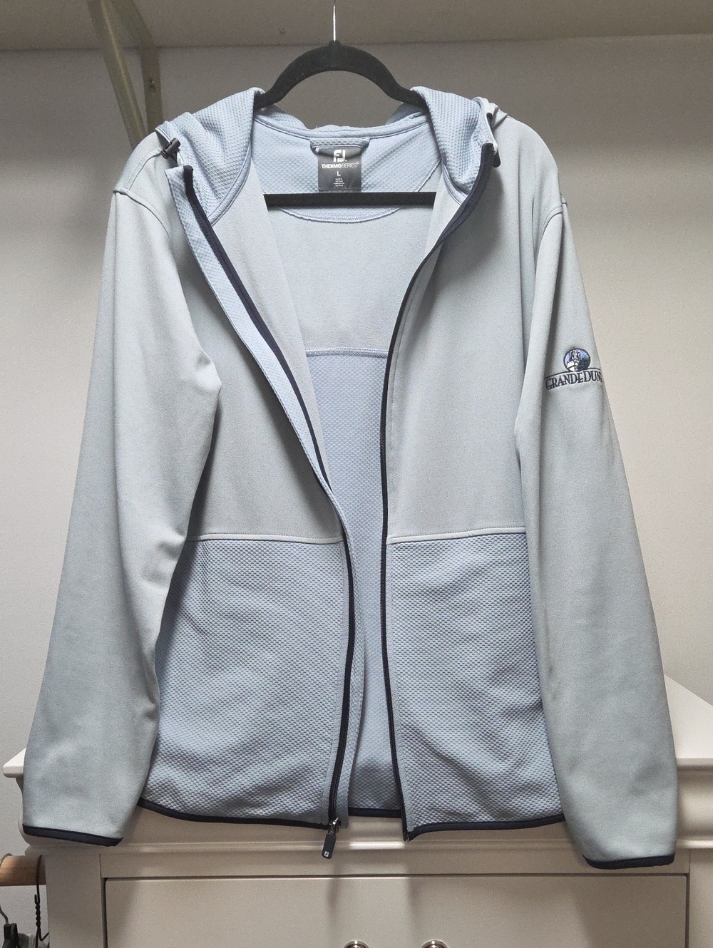 FootJoy Light Blue Branded Hoodie Jacket - Full Zip